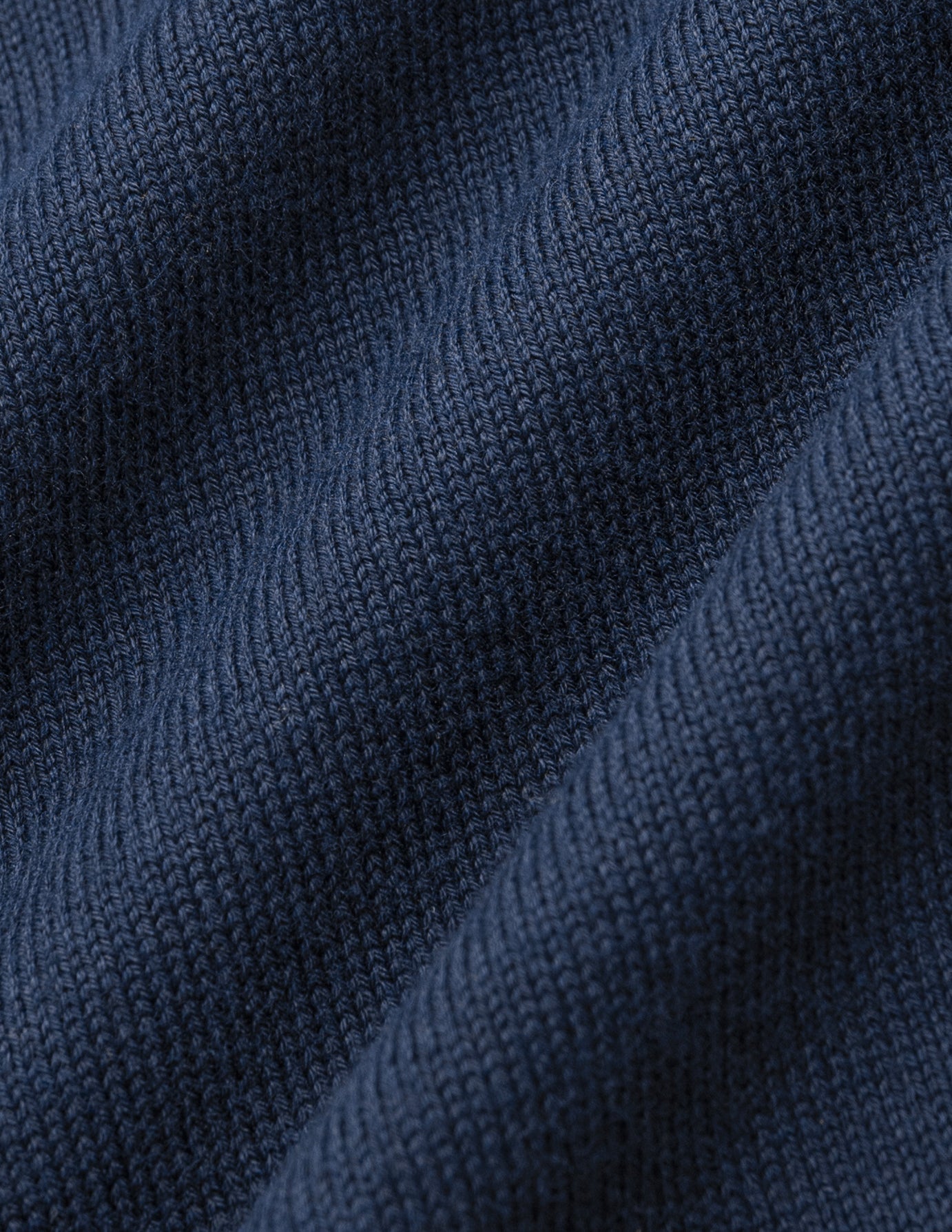 Seamless Core Knit Long Sleeve Polo Dark Navy